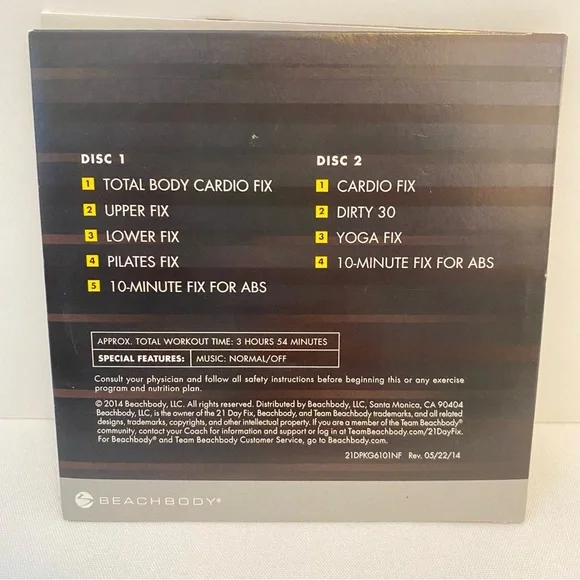 Beachbody Fitness Turbo Jam Punch, Kick Jam/ Workouts/ 21 Day